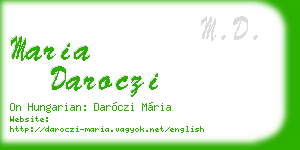 maria daroczi business card