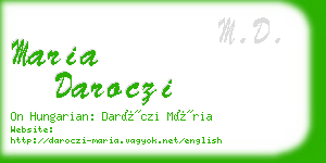 maria daroczi business card